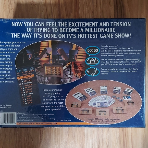 Board Game Who Wants To Be A Millionaire 2000 Sealed - Picture 4 of 6